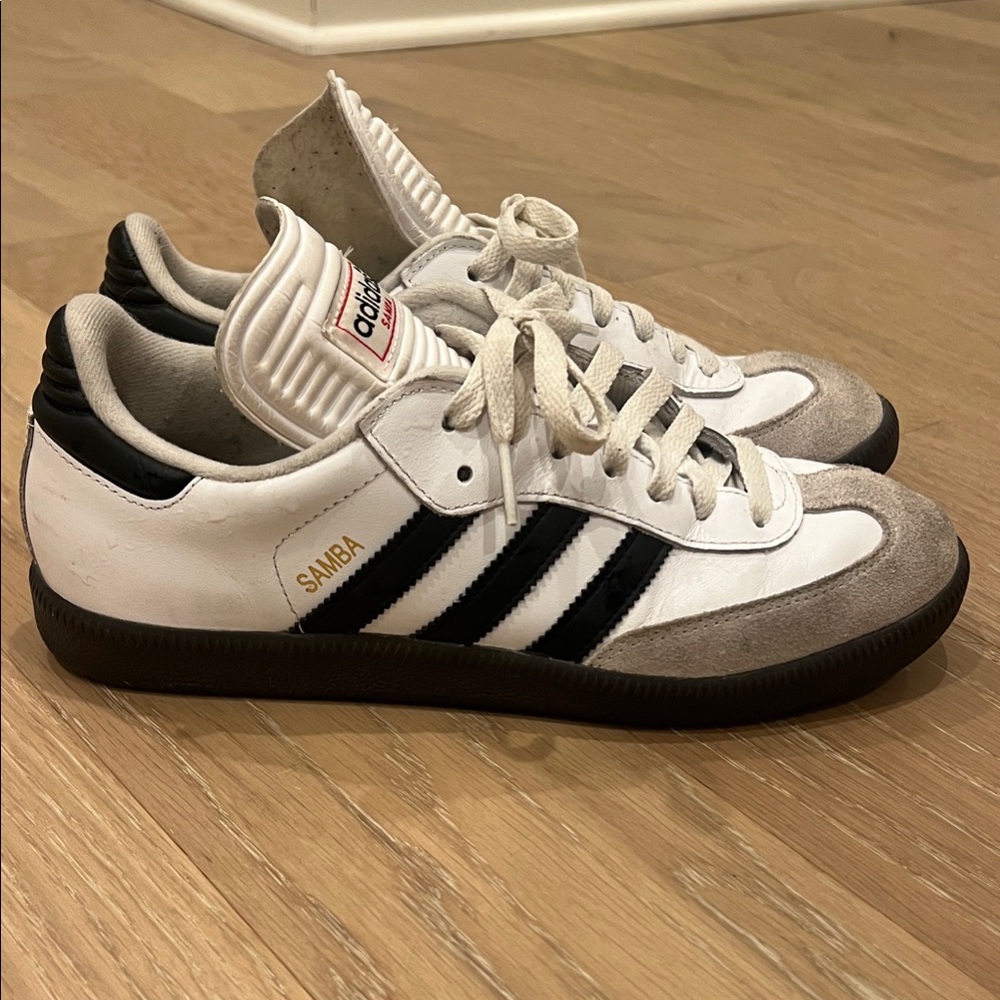 Adidas Samba White, Black, and Gray Sneakers